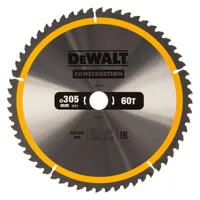 Диск пильный по дереву DeWALT "CONSTRUCTION" T60 305х30мм DT1960-QZ