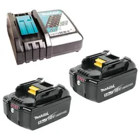 Набор аккумуляторов Makita BL1850B 2шт. + зарядное устройство DC18RC 191L74-5