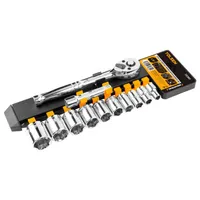 Набор торцевых головок с трещоткой TOLSEN 3/8" 12шт. 15391