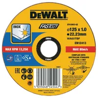 Диск отрезной по стали DeWALT FASTCUT WA60TBF 125х1х22.23мм DT43902-QZ