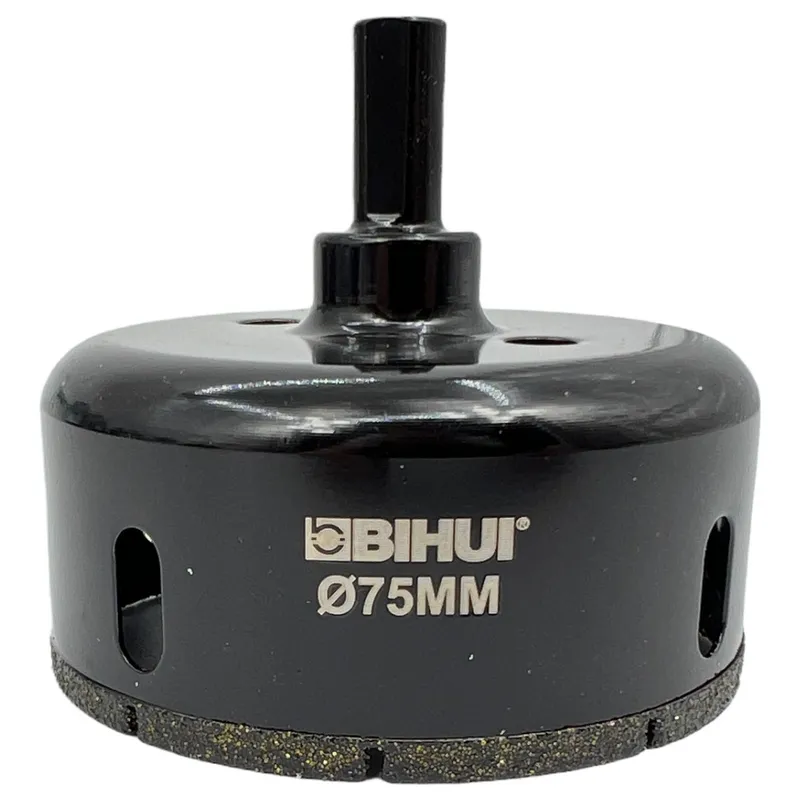 Коронка алмазная по стеклу и керамике BIHUI 75мм DBW75
