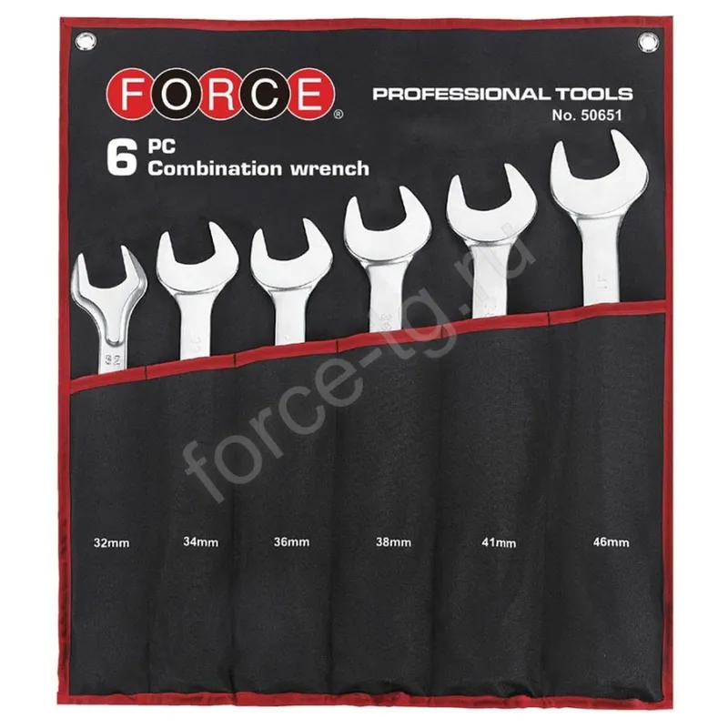 Набор комбинированных ключей FORCE 32-46мм 6шт. 50651