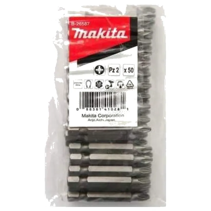 Набор бит Makita PZ2 E-form (MZ) 50 мм 50 шт. B-26587