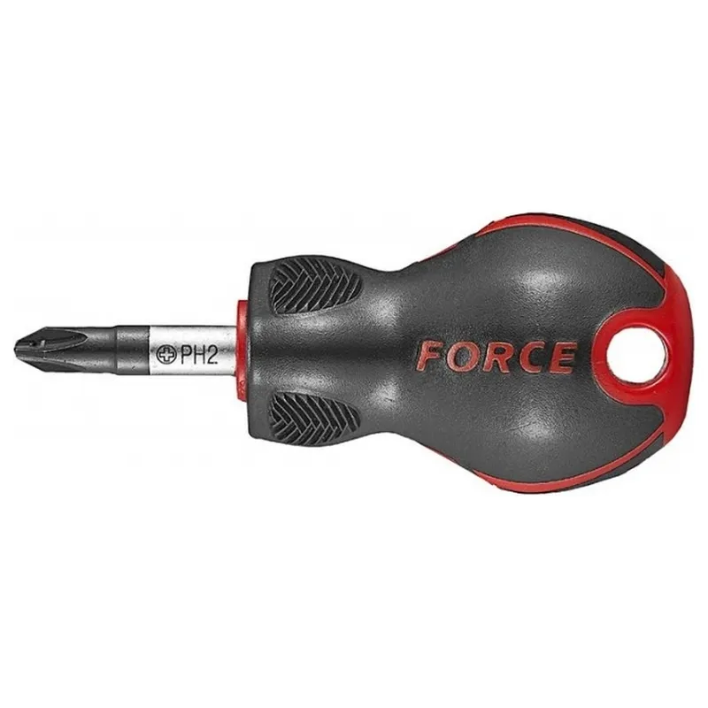 Отвертка шлицевая короткая с круглым стержнем FORCE 1.0х5.5мм 713055S