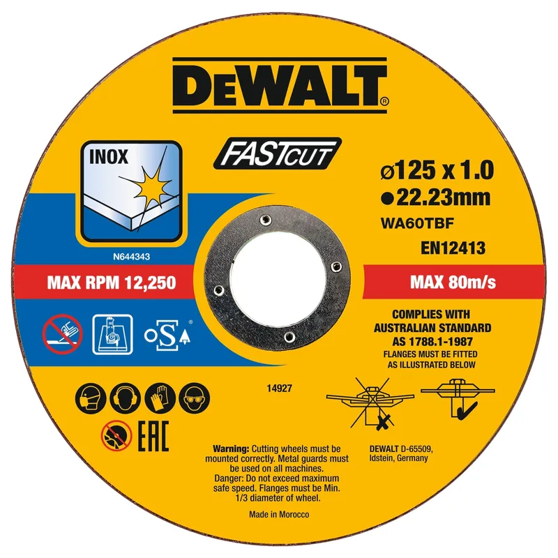 Отрезной диск DeWALT 125х1х22.2мм 1шт. DT20540-QZ